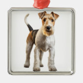 ADORABLE WIRRED FOX TERRIER DOG ORNAMENT AUS METALL (Vorne)