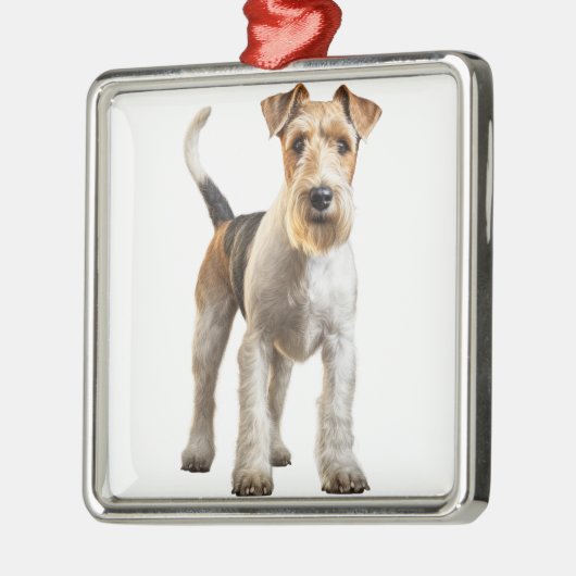 ADORABLE WIRRED FOX TERRIER DOG ORNAMENT AUS METALL (Links)