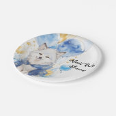 Adorable Wolf Pup Baby Dusche Pappteller (Schrägansicht)