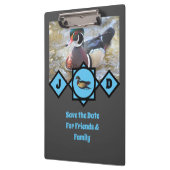 Adorable Wood Duck Monogram Foto Klemmbrett (Links)