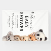 Adorable Woodland Animals Baby Shower Banner (Horizontal)