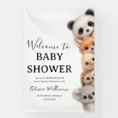 Adorable Woodland Animals Baby Shower Banner (Vertikal)