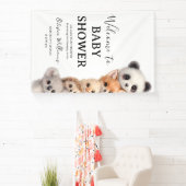 Adorable Woodland Animals Baby Shower Banner (InSitu)
