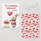 Adorable Woodland Animals Kid's Valentine Card Mitteilungskarte (Vorne/Hinten)