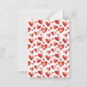 Adorable Woodland Animals Kid's Valentine Card Mitteilungskarte (Rückseite)