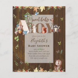 Adorable Woodland Bären Camping Boys Babydusche in Flyer