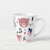 Adorable Woodland Creatures With Hearts Milchtasse (Rechts)