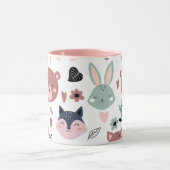 Adorable Woodland Creatures With Hearts Tasse (Zentrum)