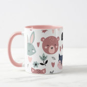 Adorable Woodland Creatures With Hearts Tasse (Links)