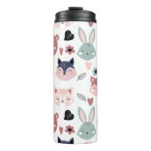 Adorable Woodland Creatures With Hearts Thermosbecher (Vorderseite)