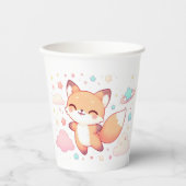 Adorable Woodland Fox Kinderdusche Pappbecher (Vorderseite)