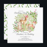 Adorable Woodland Friends Girls 1. Geburtstag Einladung<br><div class="desc">Super niedliche Waldfreunde im Wasserfarbenwald Geburtstagsfeier mit dem süßesten Hirsch,  Eichhörnchen,  Fuchs,  Hasen,  Raccoon & Bär. Kann auch für den 2.,  3. und 4. Geburtstag genutzt werden.</div>