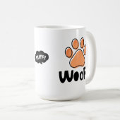Adorable Woof Dog Liebhaber Kaffee Tasse (VorderseiteRechts)