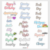 Adorable Worte für Planer / Kalendaraufkleber Aufkleber (Blatt)