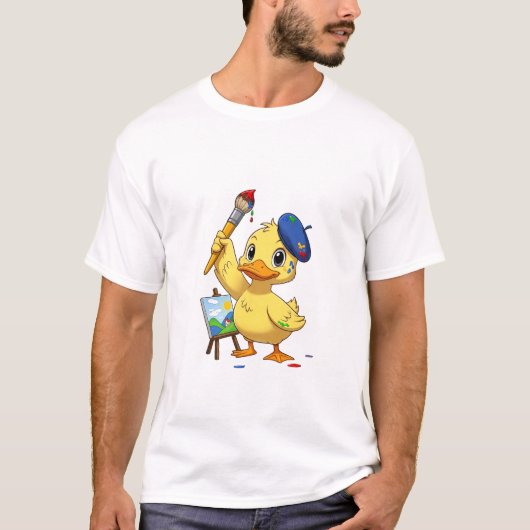 Adorable Yellow Duckling Artist T-Shirt (Vorderseite)