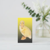 Adorable Yellow Duckling Fotografie Visitenkarte (Stehend Vorderseite)