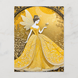 Adorable Yellow Fairy Postkarte