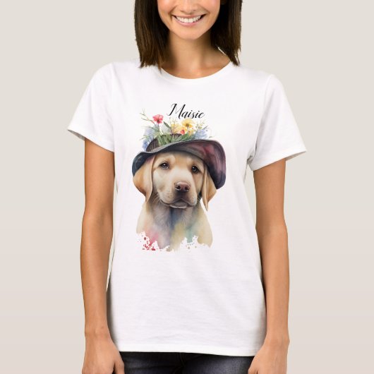 ADORABLE YELLOW LABRADOR RETRIEVER PUPPER T-Shirt (Vorderseite)