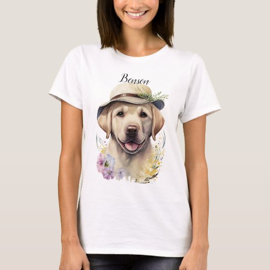 ADORABLE YELLOW LABRADOR RETRIEVER PUPPER T-Shirt (Vorderseite)