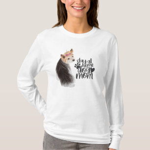 Adorable Yorkie - Bleibe bei Zuhause Dog Mama T-Shirt