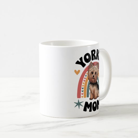 "Adorable Yorkie Mama Artwork for Dog Lovers" Kaffeetasse (VorderseiteRechts)