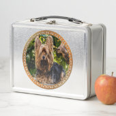 Adorable Yorkshire Brown and Black Terrier Metall Lunch Box (Beispiel)