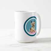 Adorable Yorkshire Terrier Illustration Kaffeetasse (VorderseiteRechts)