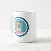 Adorable Yorkshire Terrier Illustration Kaffeetasse (Vorderseite Links)