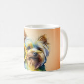 Adorable Yorkshire Terrier Sunflower Kaffeetasse (VorderseiteRechts)