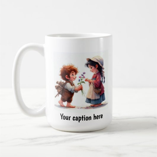 Adorable Young Munchkins in Vintager Kleidung Kaffeetasse (Links)