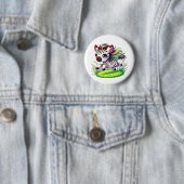 Adorable Zebra, die durch ein Feld führt Button (Beispiel)