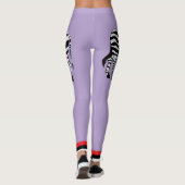Adorable zebra Purple background Cute Girly Leggings (Rückseite)