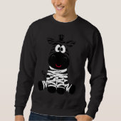 Adorable Zebra Sitting Cute Sweatshirt (Vorderseite)