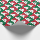 Adorable Ziege Weihnachten in Rot und Grün Tiles Geschenkpapier (Ecke)