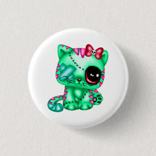 Adorable Zombie Kitty Button