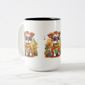 Adorable Zwei-Töne-Tasse mit Süße Tier Zweifarbige Tasse (Vorderseite Links)