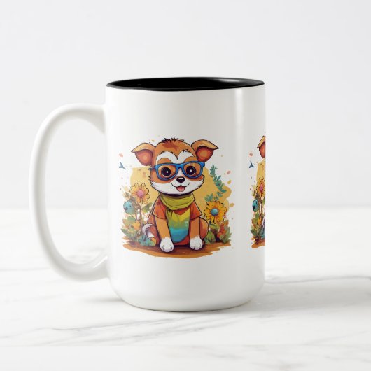 Adorable Zwei-Töne-Tasse mit Süße Tier Zweifarbige Tasse (Links)