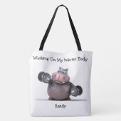 Adorables 3D Hippo Wafting Gewicht Tasche (Rückseite)