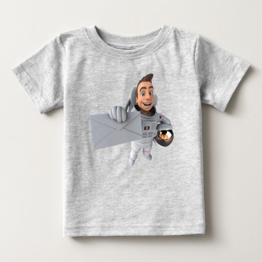 Adorables 3D Universe Niedlich Astronaut T - Shirt (Vorderseite)