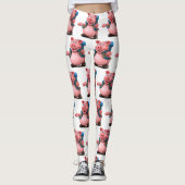 Adorables 3D Universe Pig BackPacker Leggings (Vorderseite)