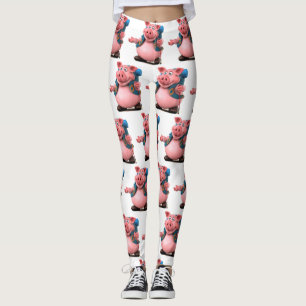Adorables 3D Universe Pig BackPacker Leggings