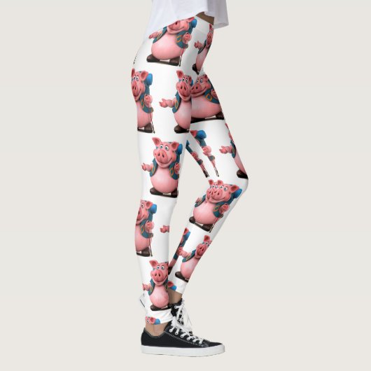 Adorables 3D Universe Pig BackPacker Leggings (Rechts)