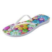 Adorables Bohemische Hippie-Blume Badesandalen (Schrägansicht)
