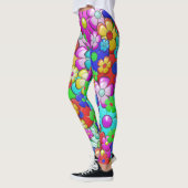 Adorables Bohemische Hippie-Blume Leggings (Links)