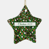 Adorables Christmas [3D] Bären Sweaters and Trees Keramik Ornament (Rechts)