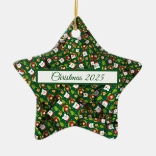 Adorables Christmas [3D] Bären Sweaters and Trees Keramik Ornament