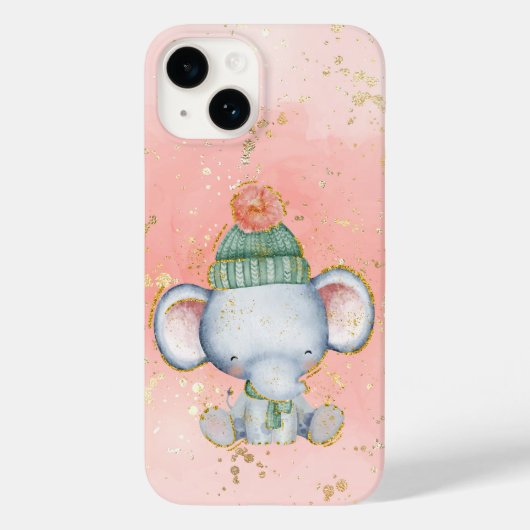 Adorables Christmas Baby Elephant Case-Mate iPhone Hülle (Rückseite)