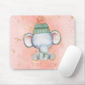 Adorables Christmas Baby Elephant Mousepad (Mit Mouse)