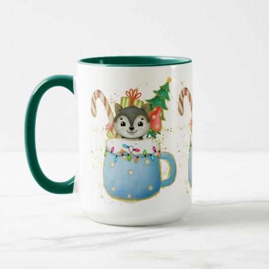 Adorables Christmas Sweet Wolf Tasse (Links)
