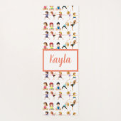 Adorables Custom Kids Doing Übungen Yogamatte (Rückseite)